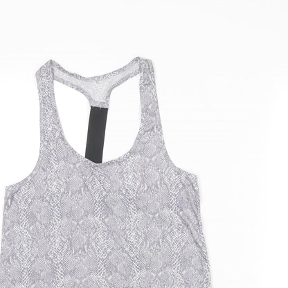 Womens UK Size S New Look Grey Basic Tank