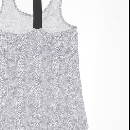 Womens UK Size S New Look Grey Basic Tank