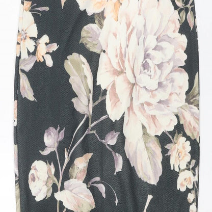 New Look Womens Multicoloured Floral Polyester Bandage Skirt Size 6