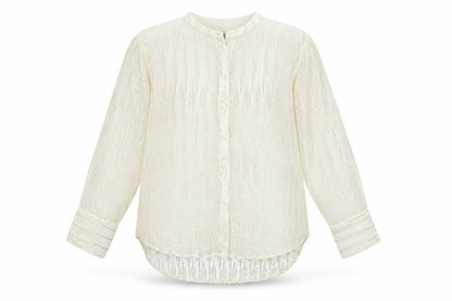 Womens UK Size 10 Marks and Spencer Ivory Basic Button-Up