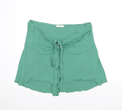 Marks and Spencer Womens Green Viscose Skater Skirt Size 22