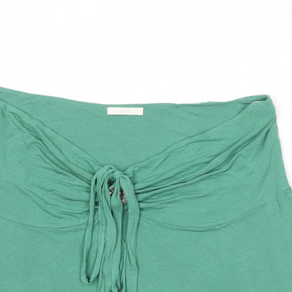 Marks and Spencer Womens Green Viscose Skater Skirt Size 22
