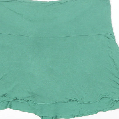 Marks and Spencer Womens Green Viscose Skater Skirt Size 22
