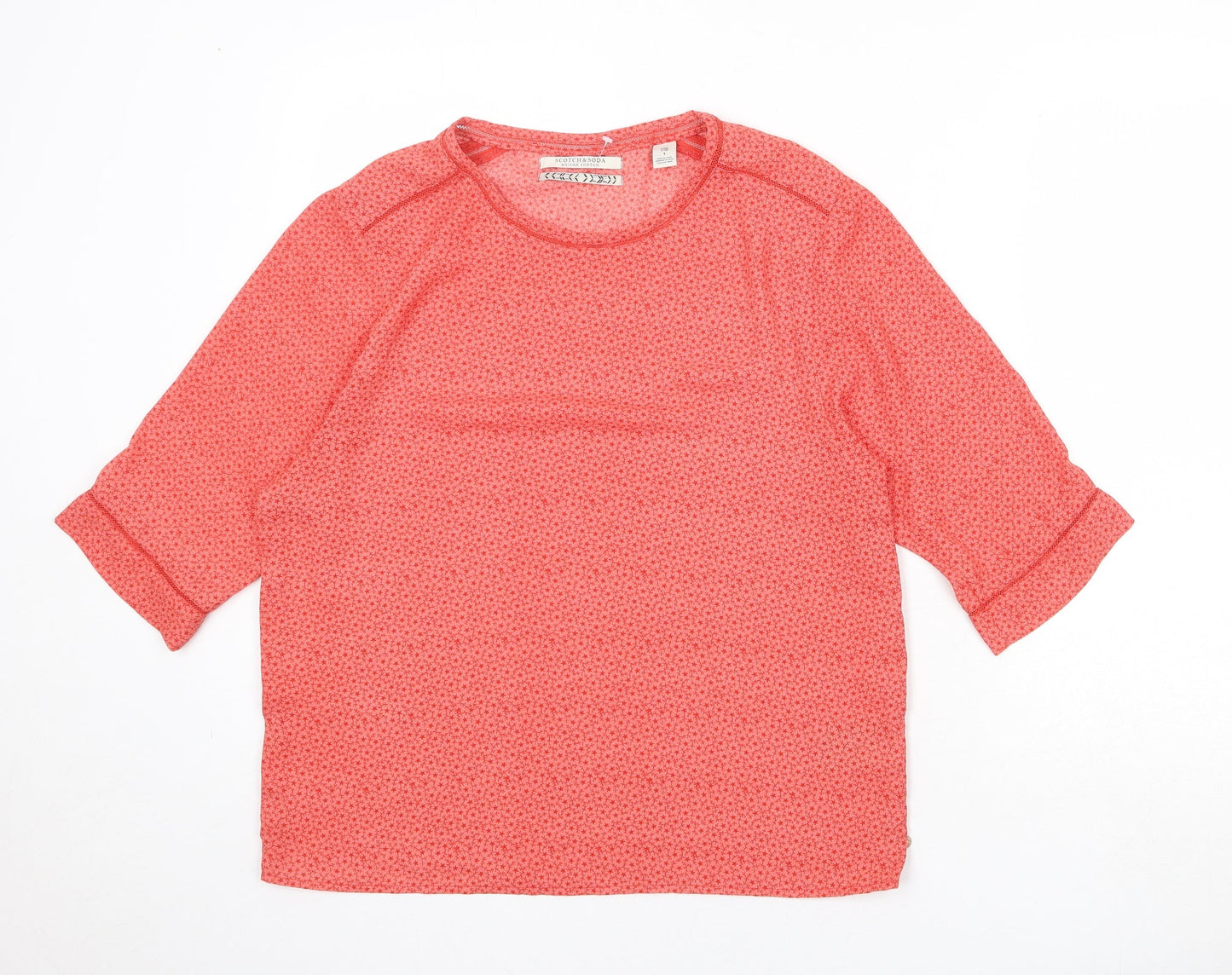 Womens UK Size 6 Scotch & Soda Red Basic Blouse