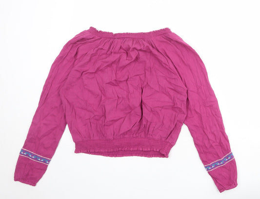 Womens UK Size S Hollister Purple Basic Blouse