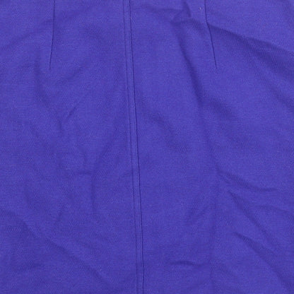Phase Eight Womens Blue Wool A-Line Skirt Size 12 Zip