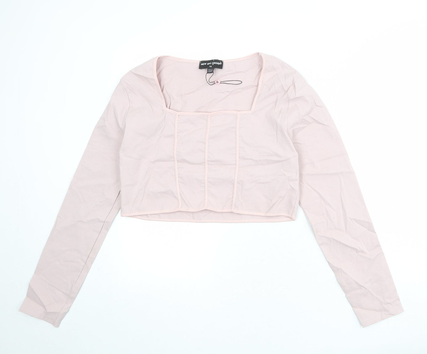 Womens UK Size 22 New Girl Order Pink Cropped Blouse
