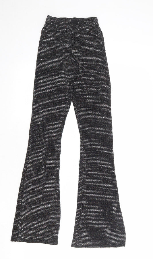 Urban Outfitters Womens Black Polyester Jogger Trousers Size 2XS Regular