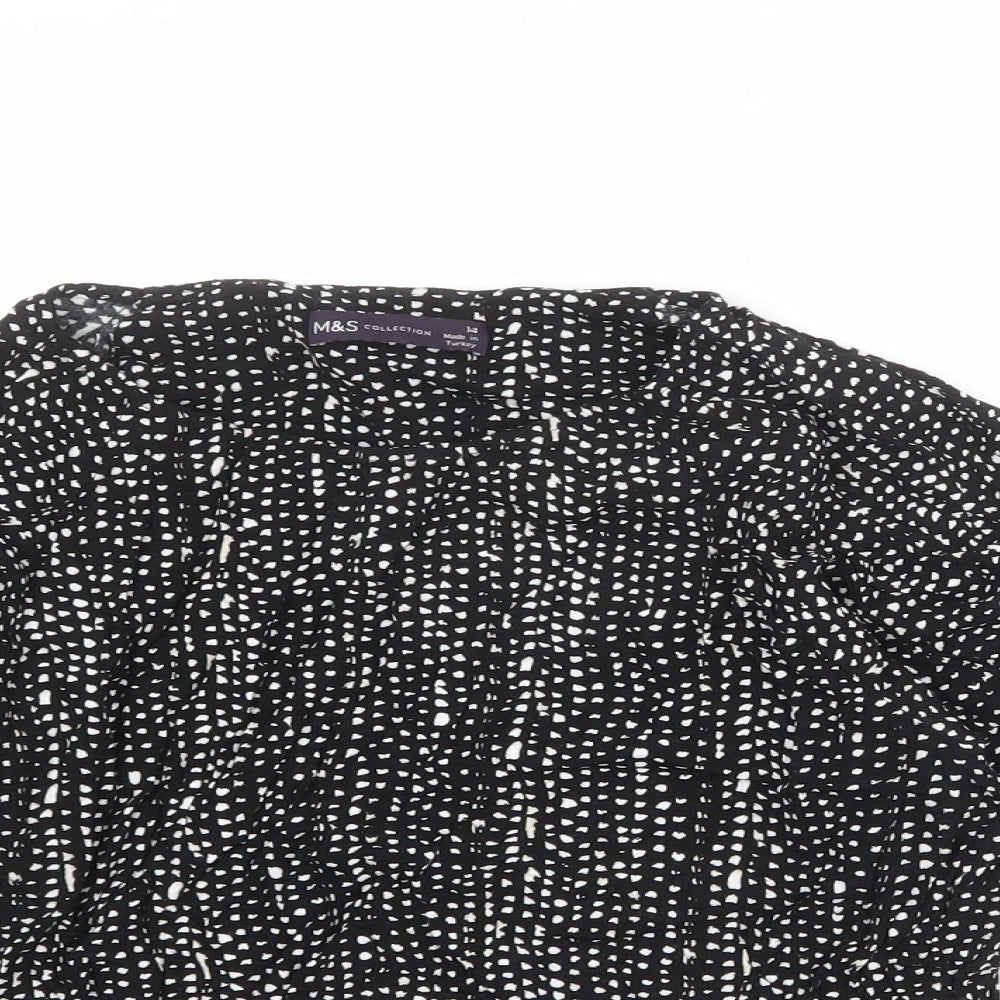 Womens UK Size 14 Marks and Spencer Black Basic Blouse