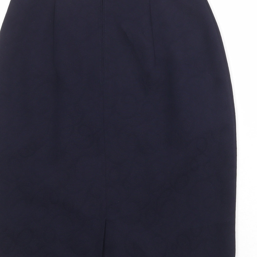 Gerry Weber Womens Blue Polyester Straight & Pencil Skirt Size 10 Zip