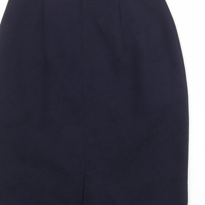 Gerry Weber Womens Blue Polyester Straight & Pencil Skirt Size 10 Zip