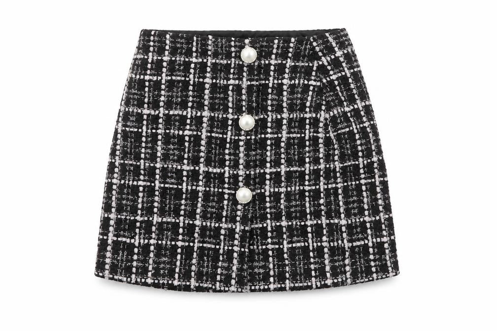 Womens UK Size 6 Miss Selfridge A-Line Tweed Skirt