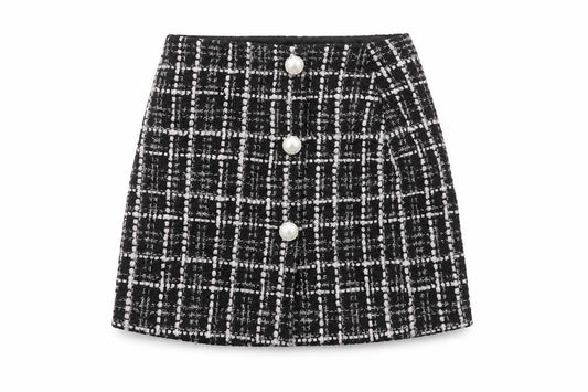 Womens UK Size 6 Miss Selfridge A-Line Tweed Skirt