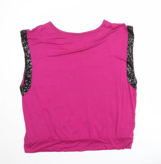 Anthology Womens Pink Viscose Basic Blouse Size 20 Boat Neck