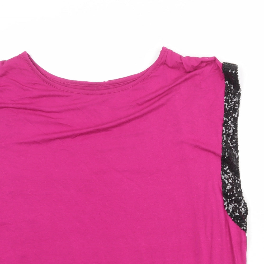 Anthology Womens Pink Viscose Basic Blouse Size 20 Boat Neck