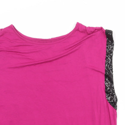 Anthology Womens Pink Viscose Basic Blouse Size 20 Boat Neck