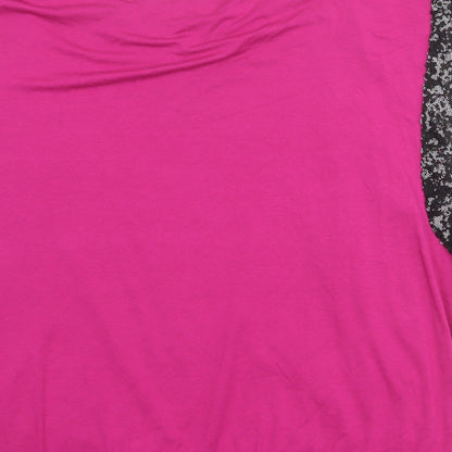 Anthology Womens Pink Viscose Basic Blouse Size 20 Boat Neck