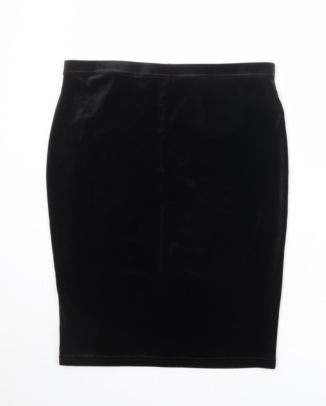 M&Co Womens Black Polyester Straight & Pencil Skirt Size 12