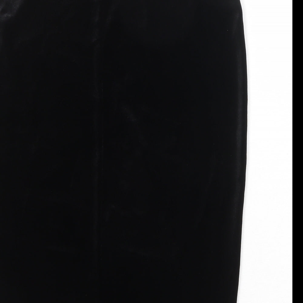 M&Co Womens Black Polyester Straight & Pencil Skirt Size 12