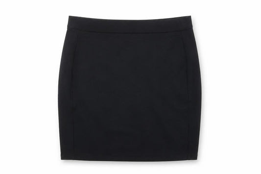 Marks and Spencer Girls Black Viscose Mini Skirt Size 13-14 Years Regular Pull On