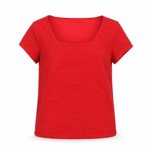 Womens UK Size XL Planet Red Basic T-Shirt