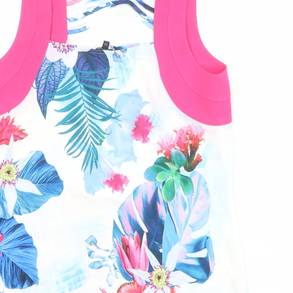Womens UK Size 12 Julien Macdonald Multicoloured Basic Tank
