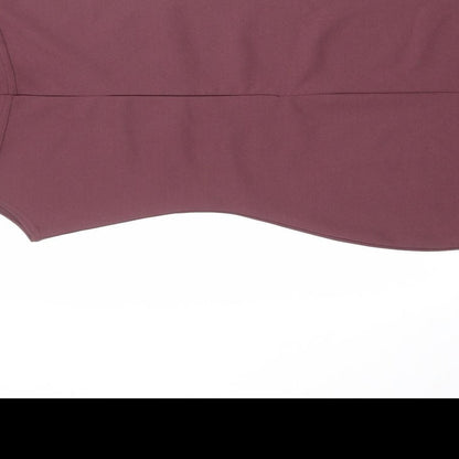 In the Style Womens Purple Polyester Bodycon Size 10 Round Neck Zip