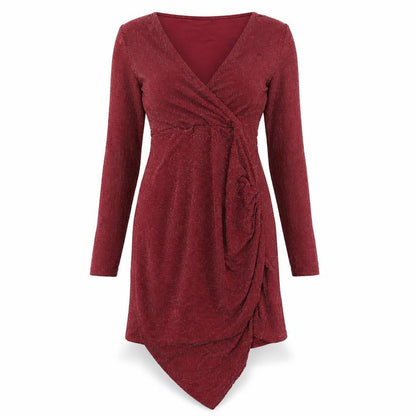 Boohoo Womens Red Nylon A-Line Size 10 V-Neck Pullover