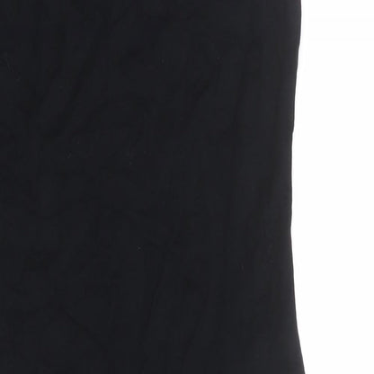 Wallis Womens Black Viscose Shift Size 10 Round Neck Pullover