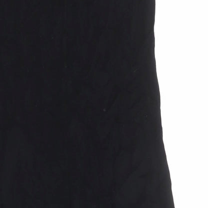 Wallis Womens Black Viscose Shift Size 10 Round Neck Pullover