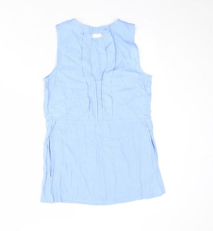 Womens UK Size 8 Warehouse Blue Basic Tank