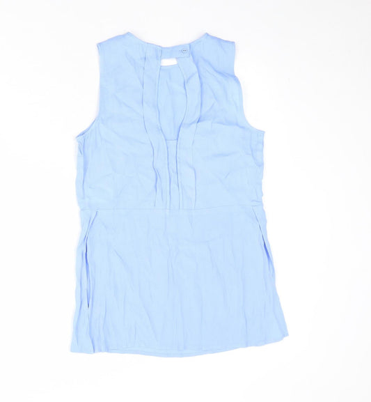 Womens UK Size 8 Warehouse Blue Basic Tank