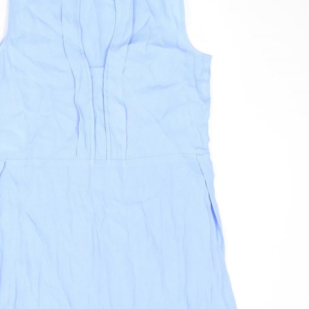Womens UK Size 8 Warehouse Blue Basic Tank