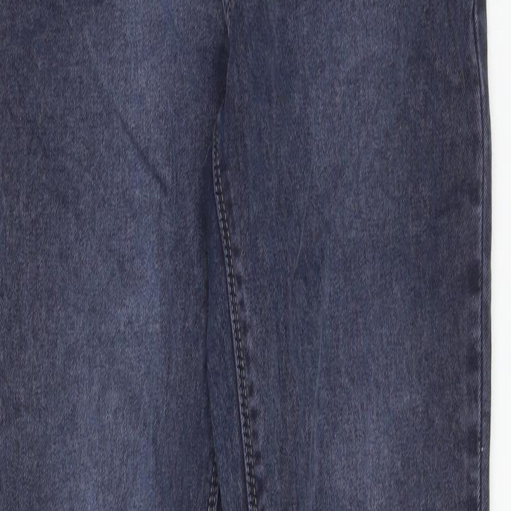 Topshop Womens Blue Cotton Skinny Jeans Size 28 L32 in Regular Zip