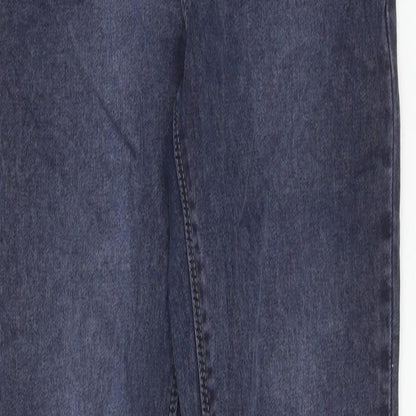 Topshop Womens Blue Cotton Skinny Jeans Size 28 L32 in Regular Zip
