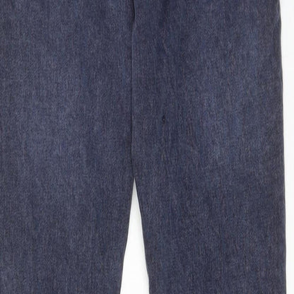 Topshop Womens Blue Cotton Skinny Jeans Size 28 L32 in Regular Zip