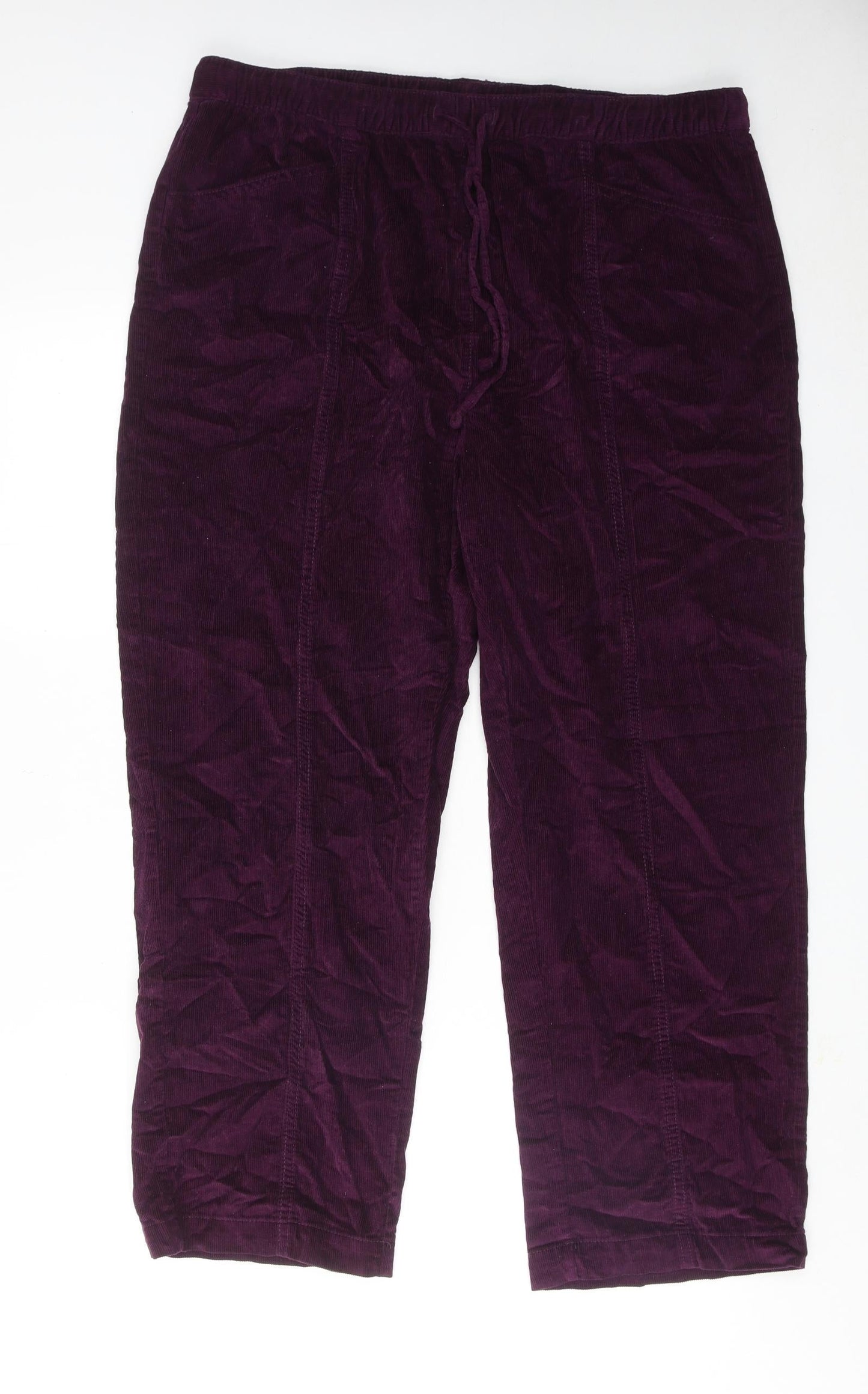 Womens UK Size 34 in EWM Regular Fit Jogger Purple Trousers