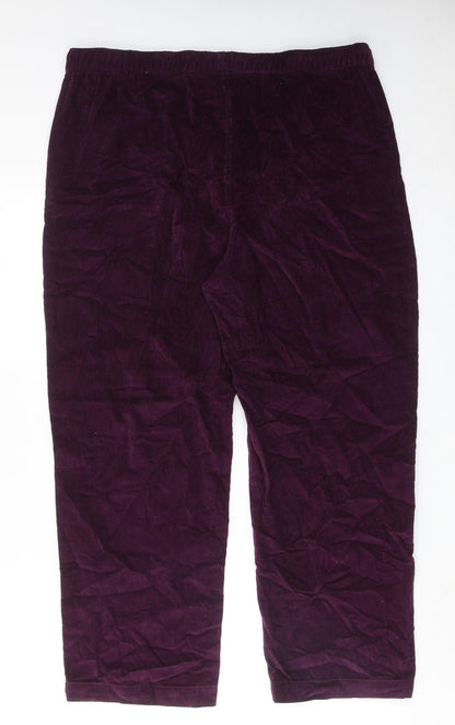 Womens UK Size 34 in EWM Regular Fit Jogger Purple Trousers