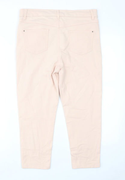 Womens UK Size 30 in Marks and Spencer Regular Fit Tapered Pink Jeans
