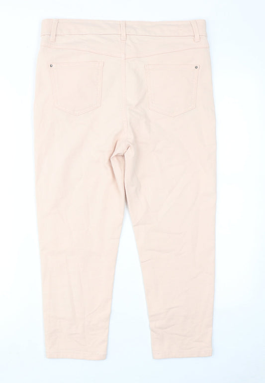 Womens UK Size 30 in Marks and Spencer Regular Fit Tapered Pink Jeans