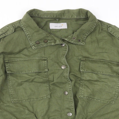 Womens UK Size 10 Marks and Spencer Green Jacket