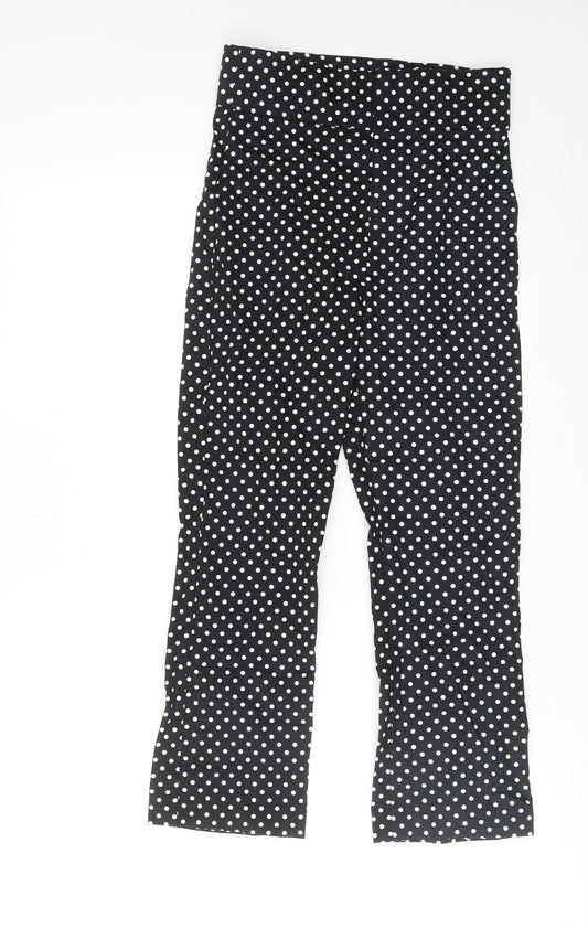 Womens UK Size XS ASOS Regular Fit  Black Trousers