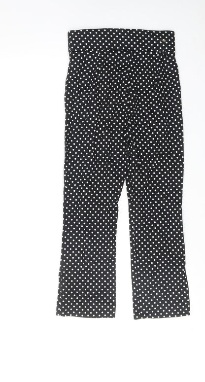 Womens UK Size XS ASOS Regular Fit  Black Trousers