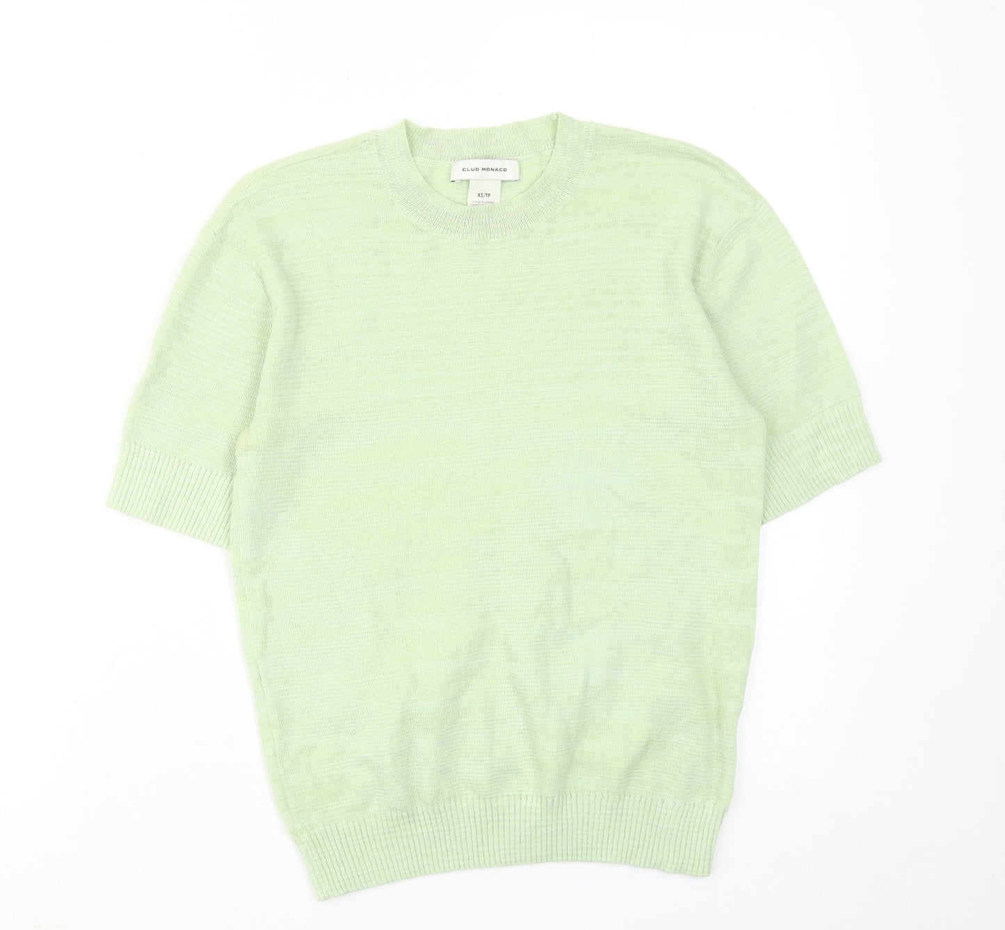 Club Monaco Womens Green Crew Neck Polyester Pullover Jumper Size XS Pullover