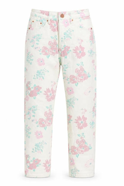 Womens UK Size 6 River Island Regular Fit Straight Multicoloured Jeans