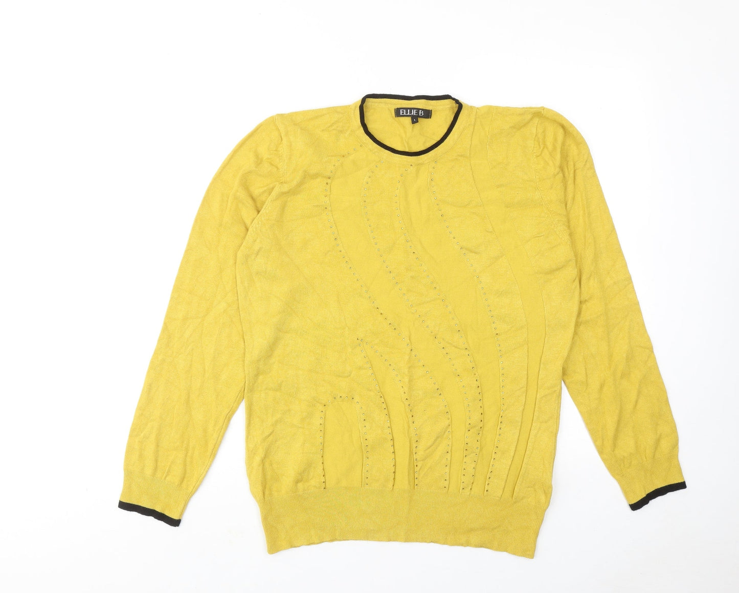 Womens UK Size L Ellie B Yellow Pullover Jumper