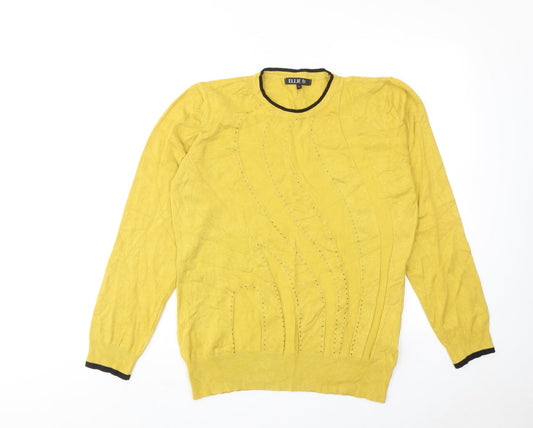 Womens UK Size L Ellie B Yellow Pullover Jumper
