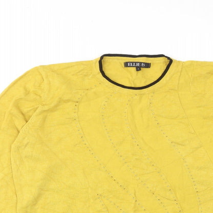 Womens UK Size L Ellie B Yellow Pullover Jumper