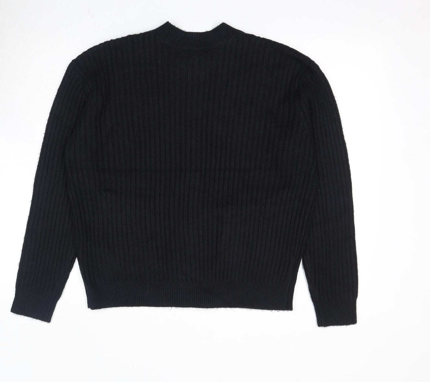 Womens UK Size M Marks and Spencer Black Full Zip Jumper