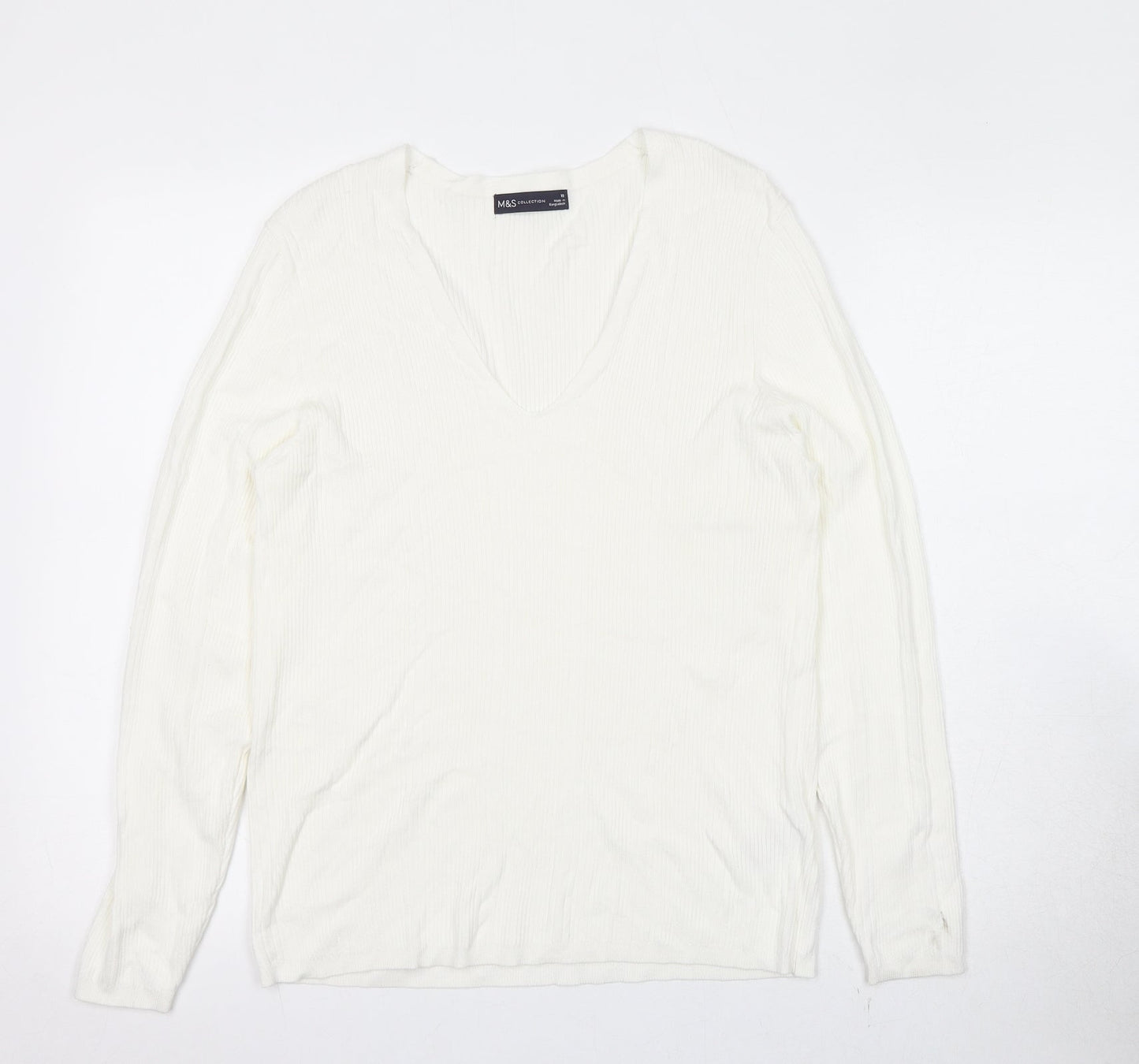 Womens UK Size 18 Marks and Spencer Ivory Pullover Jumper